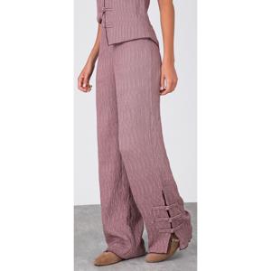 Pantalón Abertura Botón Lateral Rose