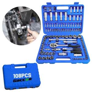 Set de Herramientas Mecánicas Gaccoa 108 Piezas Acero Carbono Maletín