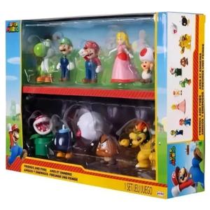 Super Mario Set 10 Figuras Amigos y Enemigos Jakks Pacific