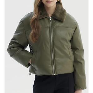 Parka Mujer Wide Acolchado Verde Militar
