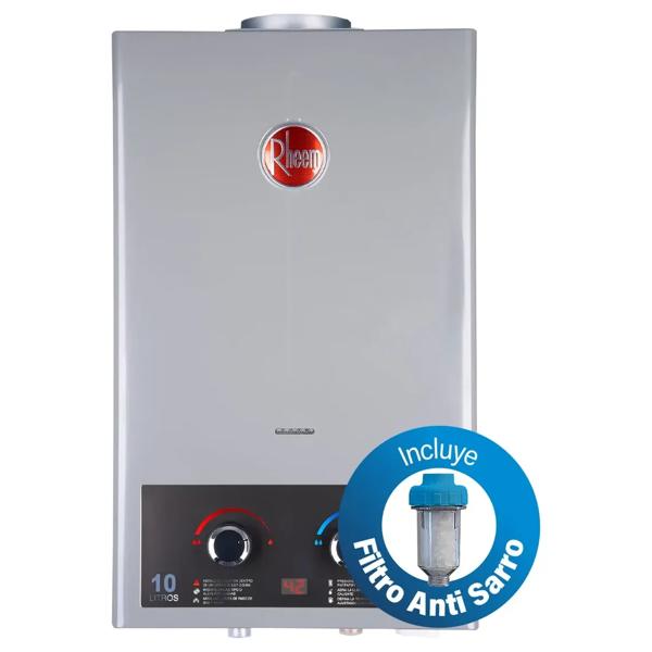 Calefont Digital 10 Litros Gas Licuado Tiro Natural Rheem