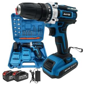 Kit Taladro Destornillador Inalámbrico con Accesorios y Maleta 25V