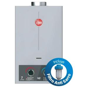 Calefont 7 Litros Gas Licuado Tiro Natural Rheem con Filtro