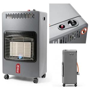 Calefactor a Gas Okaeri Estufa Plegable 11-15kg Gris