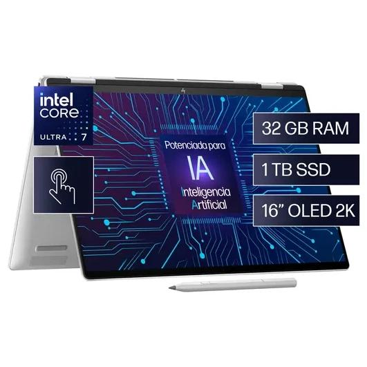 Notebook HP Envy x360 16 Intel Core Ultra 7 32GB RAM 1TB SSD Pantalla táctil Windows 11