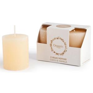 Vela coco/vainilla Votiva 2 unidades Organic Spa