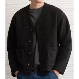 Cárdigan AE de Fleece de Tela de Rizo