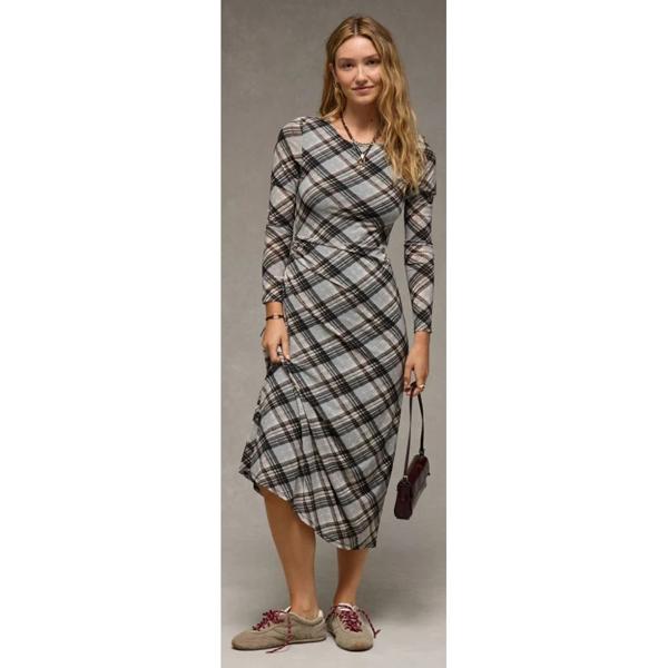 Vestido Ae Midi con Dobladillo Asimétrico