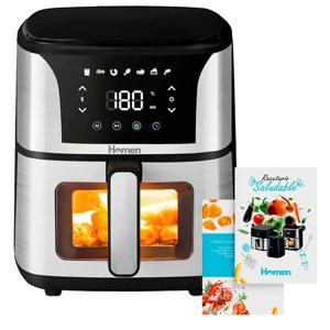 Freidora de Aire Homen 5.5 Litros Airfryer con Recetario