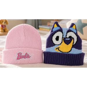 Combo Gorros Infantiles Barbie y Bluey