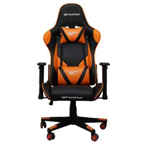 Silla Gamer Profesional DarkFlash RC360 Reclinable 180° Naranja Negro