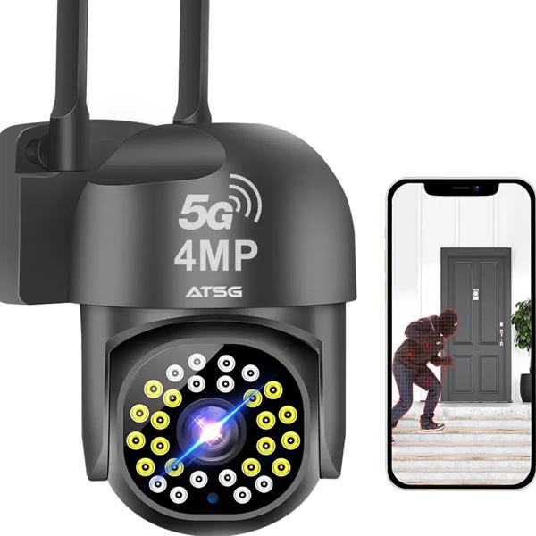 Cámara de Seguridad ATSG 5G Wi-Fi 6 con LED y Alarma