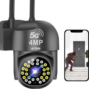 Cámara de Seguridad ATSG 5G Wi-Fi 6 con LED y Alarma