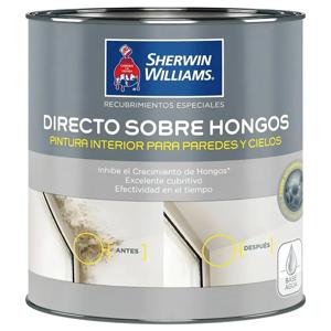 Esmalte Al Agua Directo Sobre Hongos 1/4 Gl Blanco Sherwin W Acabado Semimate