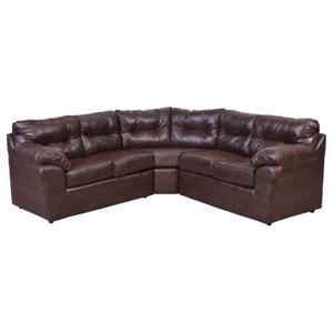 Sofá modular 5 cuerpos Roma ecocuero PU café