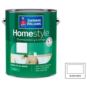 Esmalte al agua HomeStyle blanco mate 1 galón