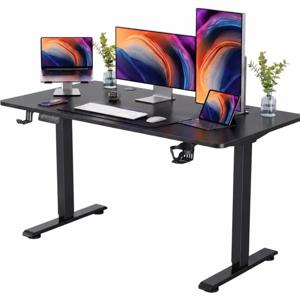 Escritorio Eléctrico Altura Regulable Negro 120 cm IKEMMA