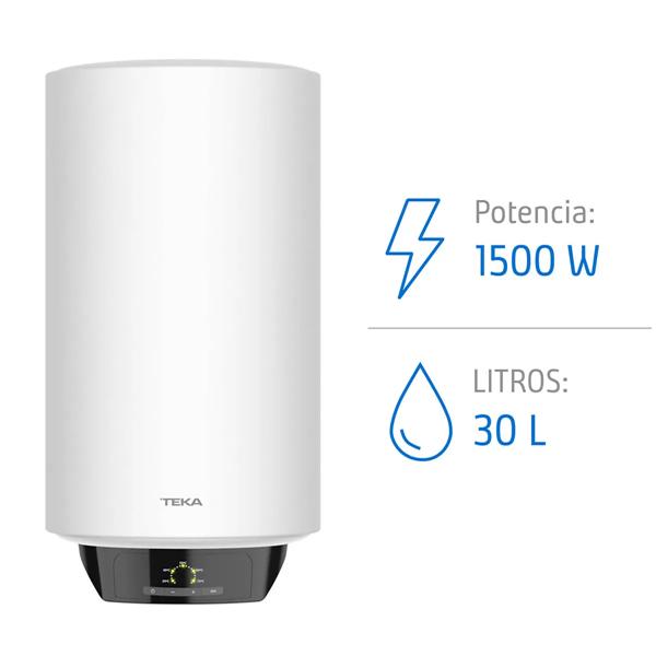 Termo Digital Eco Vertical Eléctrico 30 Litros 1500 W de Muro