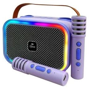 Karaoke MLAB My LiL Voice Luz RGB 2 Micrófonos Inalámbricos Morado