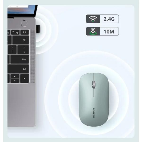 Mouse Inalámbrico Ultra-Slim Verde Claro UGREEN MU001