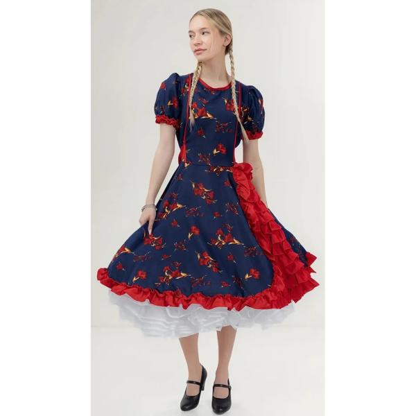 Vestido de Huasa China Adulto y Niñas Fiestas Patrias