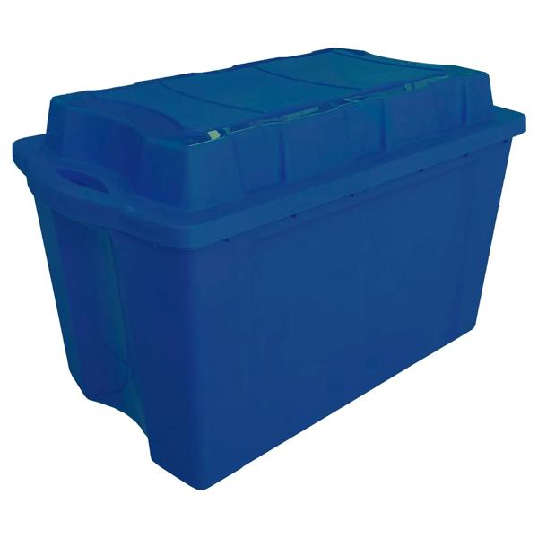 Caja organizadora Fullbox azul petróleo polietileno 140 lt