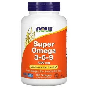 Super Omega 3 6 9 1200 mg 180 cápsulas blandas - Now Foods