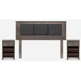 Set de Maderas Rosen Rachel Gris 2 Plazas