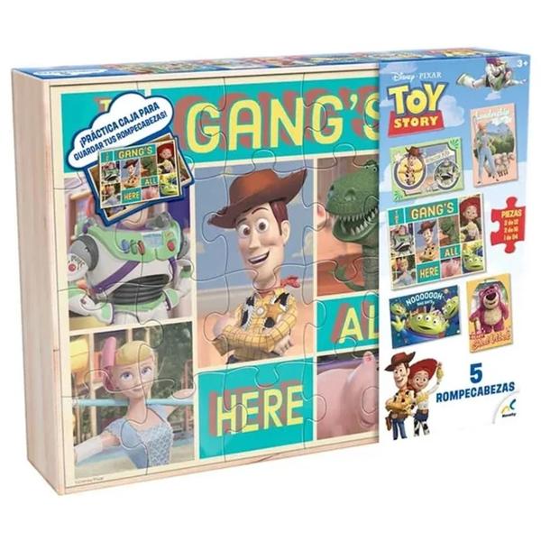 Puzzle Toy Story 5 en 1 de Madera