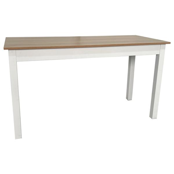 Mesa comedor Kilian blanco/natural 76x140x59 cm
