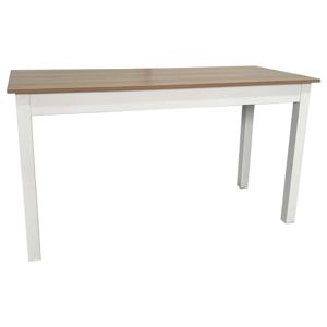 Mesa comedor Kilian blanco/natural 76x140x59 cm