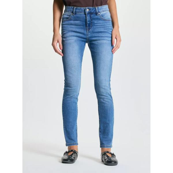 Jeans Skinny Tiro Medio