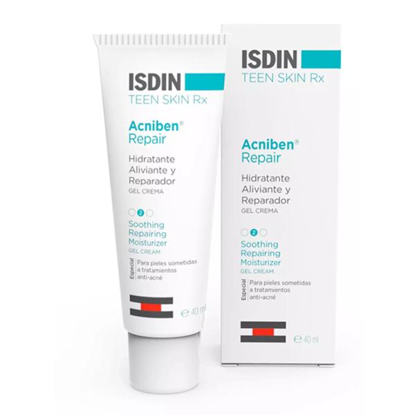 Crema ISDIN Acniben Repair RX Gel Crema Hidratante, Aliviante y Reparador 40 ml
