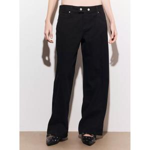 Jeans Bootcut Tiro Medio con Botones Cruzados
