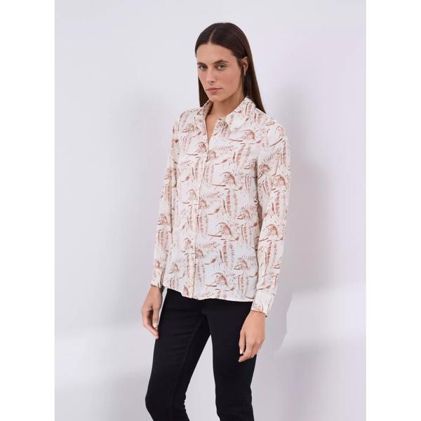 Blusa Satinada Cuello Camisero
