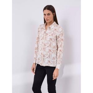 Blusa Satinada Cuello Camisero
