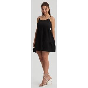 Vestido Mujer Textura Negro