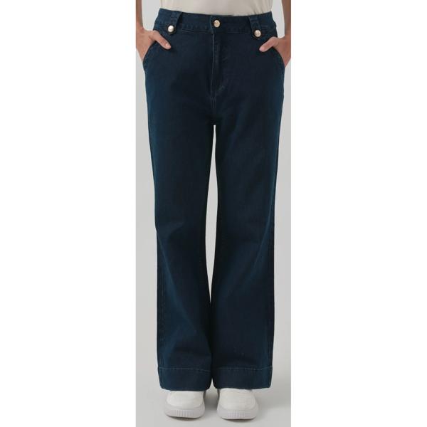 Jeans Flare Mujer Azul Oscuro