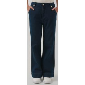 Jeans Flare Mujer Azul Oscuro