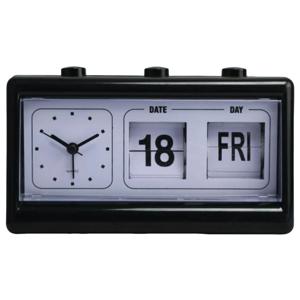 Reloj/calendario New York negro