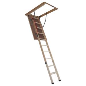 Escalera entretecho Madera Deluxe 70x120cm x 2.8 m Baldara