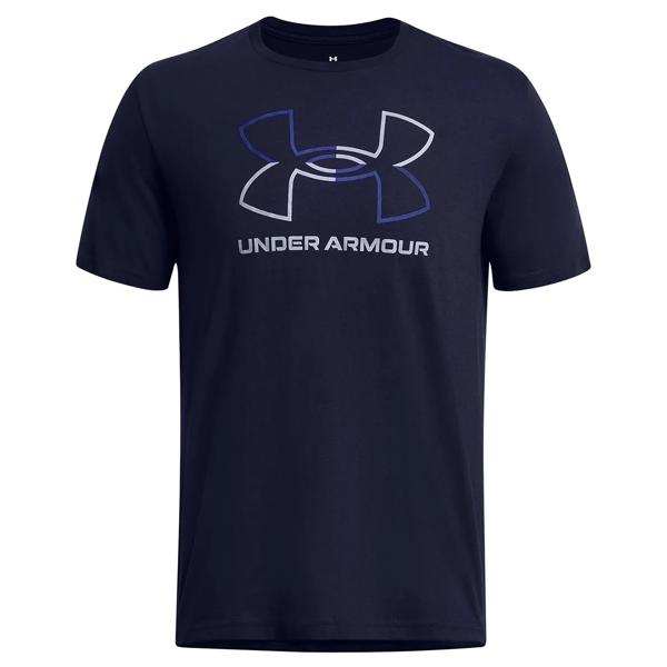 Polera manga corta UA Foundation azul marino para hombre