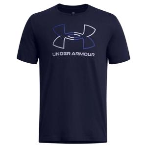 Polera manga corta UA Foundation azul marino para hombre