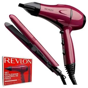 Combo Secador y Alisador de Viaje Revlon 2000W Rosa Oscuro