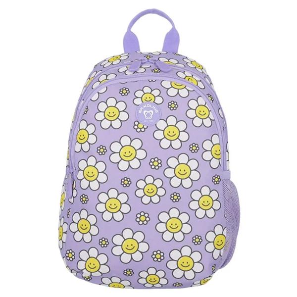 Mochila Saxoline Kids Flores Lila