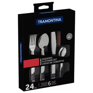 Juego de Cubiertos Tramontina Malibú 24 Piezas Plateado