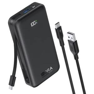 1Hora Batería Externa BAT201 Power Bank 20000mAh Carga Rápida 22.5W Negro con Pantalla LED