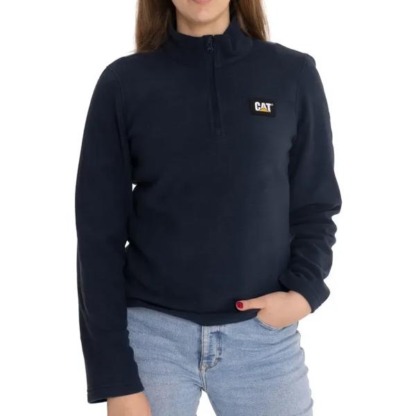Polar Mujer CAT Microfleece Quarter Zip Azul