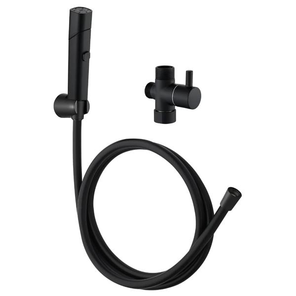 Set bidet cabezal giratorio negro mate
