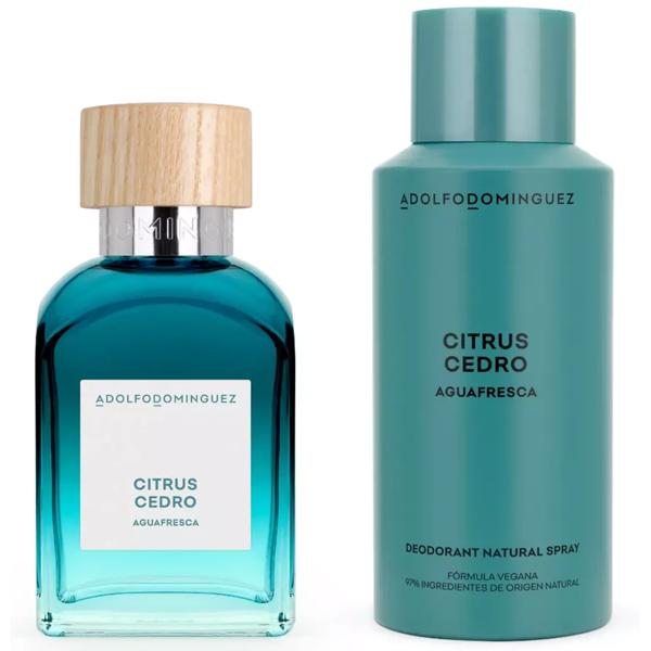 Set Perfume Agua Fresca Citrus Cedro EDT Hombre 120 ml + Desodorante 150 ml